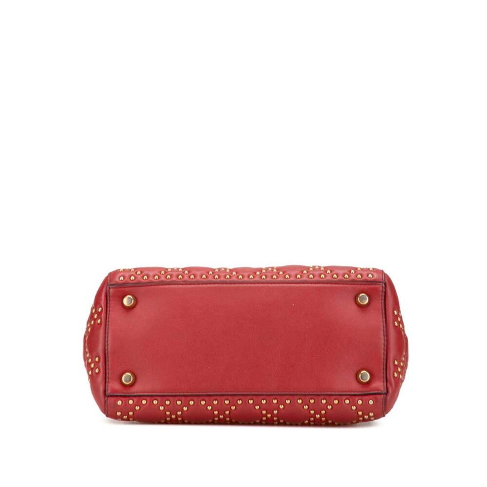 CHRISTIAN DIOR Red Lambskin Leather Shoulder Bag - Picture 3 of 9